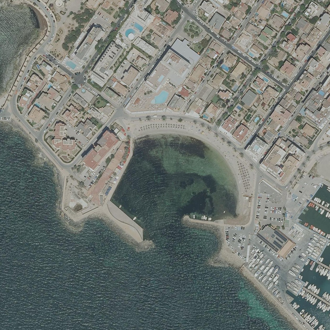 Aerial map of Illetas Beach