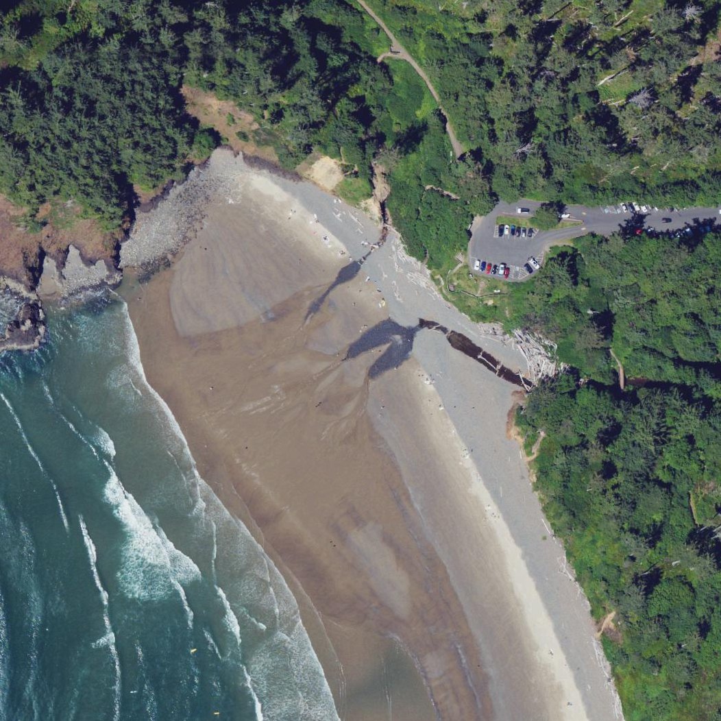 Aerial map of Indian Beach Day-Use Area