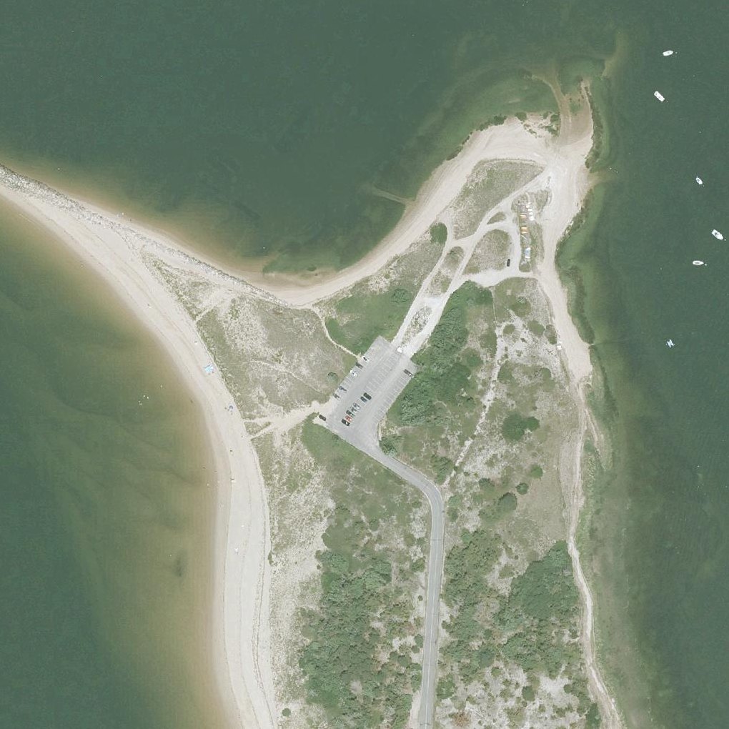Aerial map of Indian Neck Beach