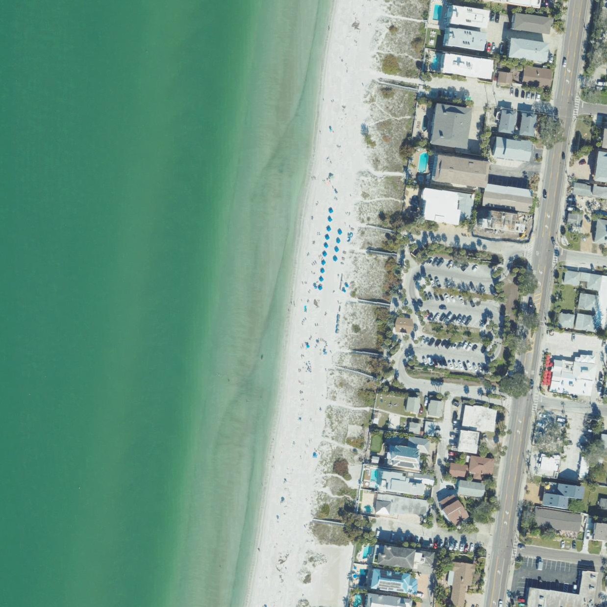Aerial map of Indian Rocks Beach
