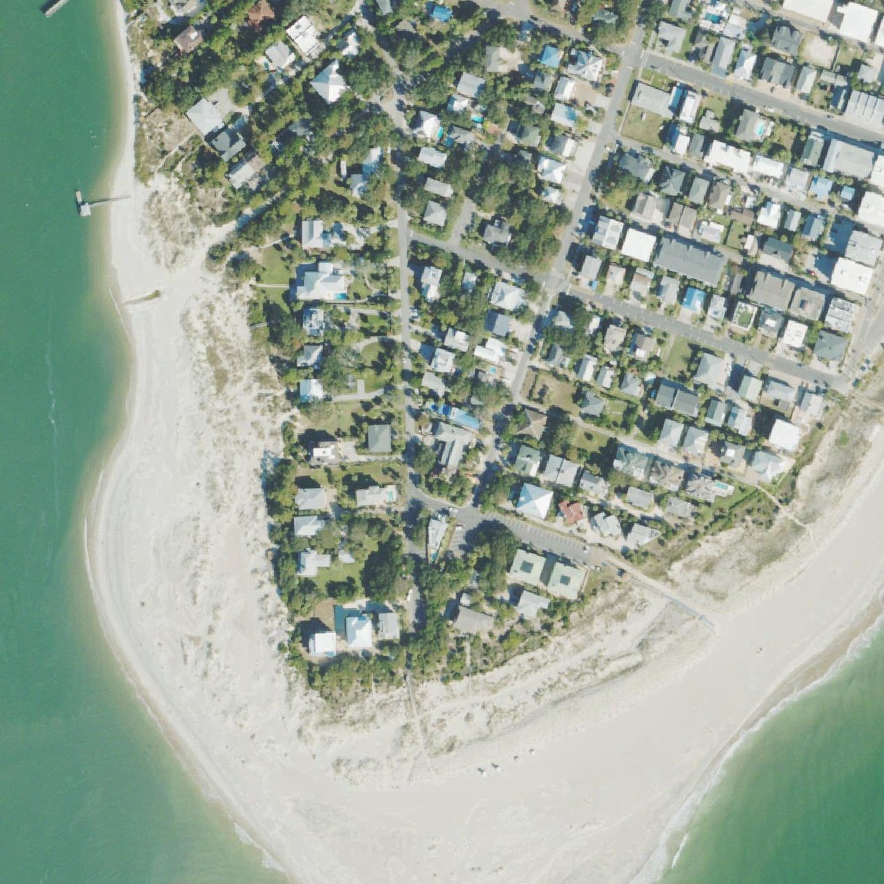 Aerial map of Inlet Ave Beach access
