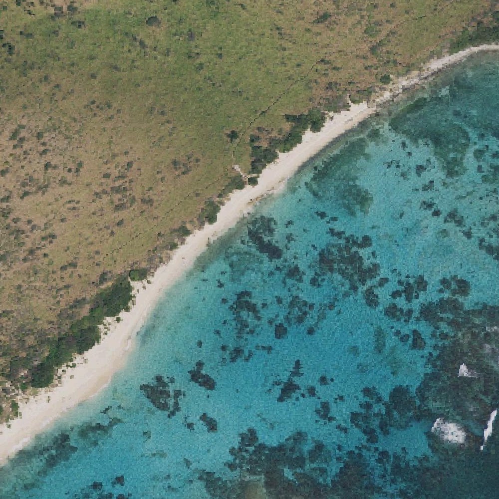 Aerial map of Isaacs Bay Beach