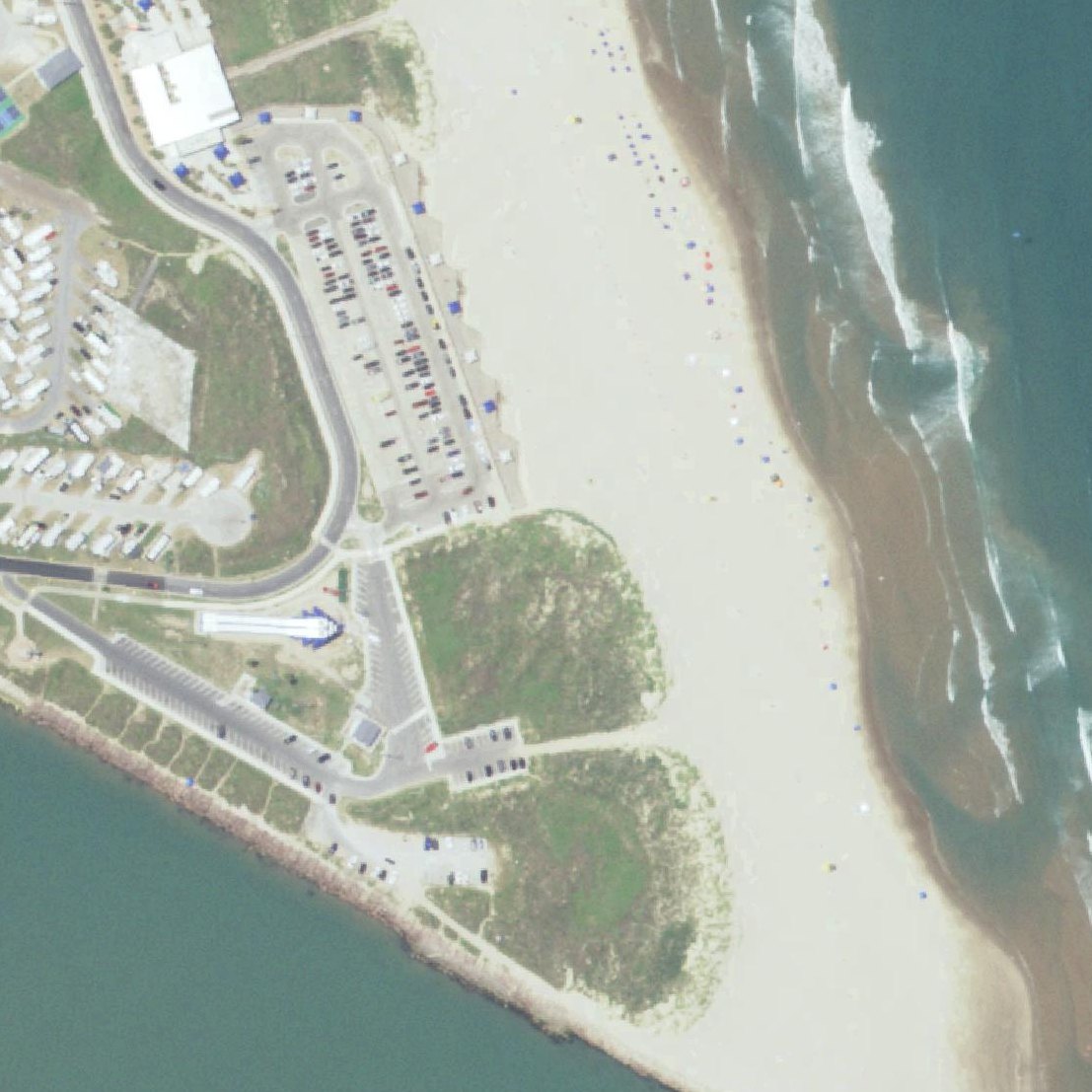 Aerial map of Isla Blanca Beach