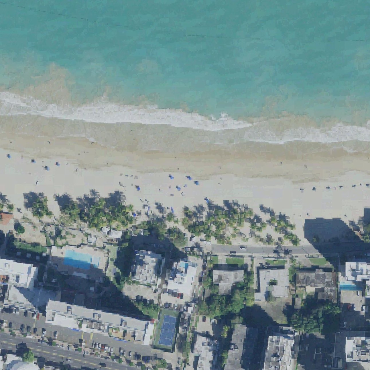 Aerial map of Isla Verde Beach Access Path #1