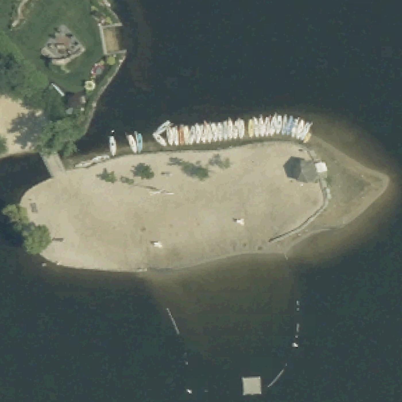 Aerial map of Island Beach