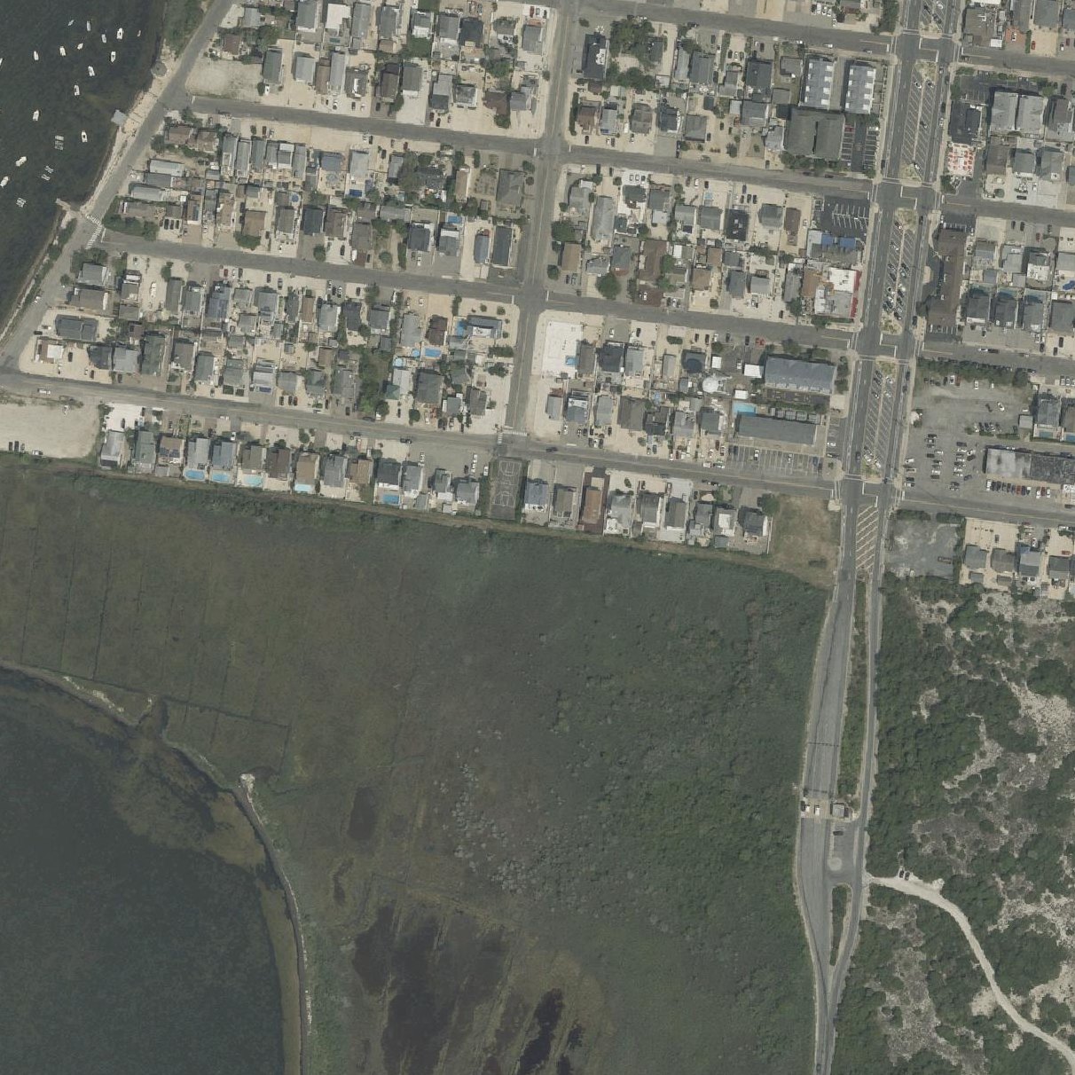 Aerial map of Island Beach State Park