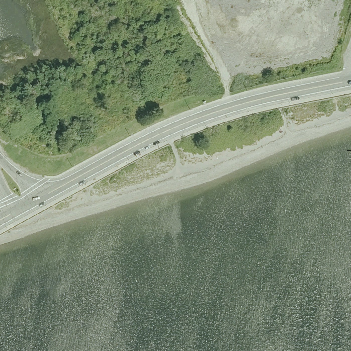 Aerial map of Island Park Beach