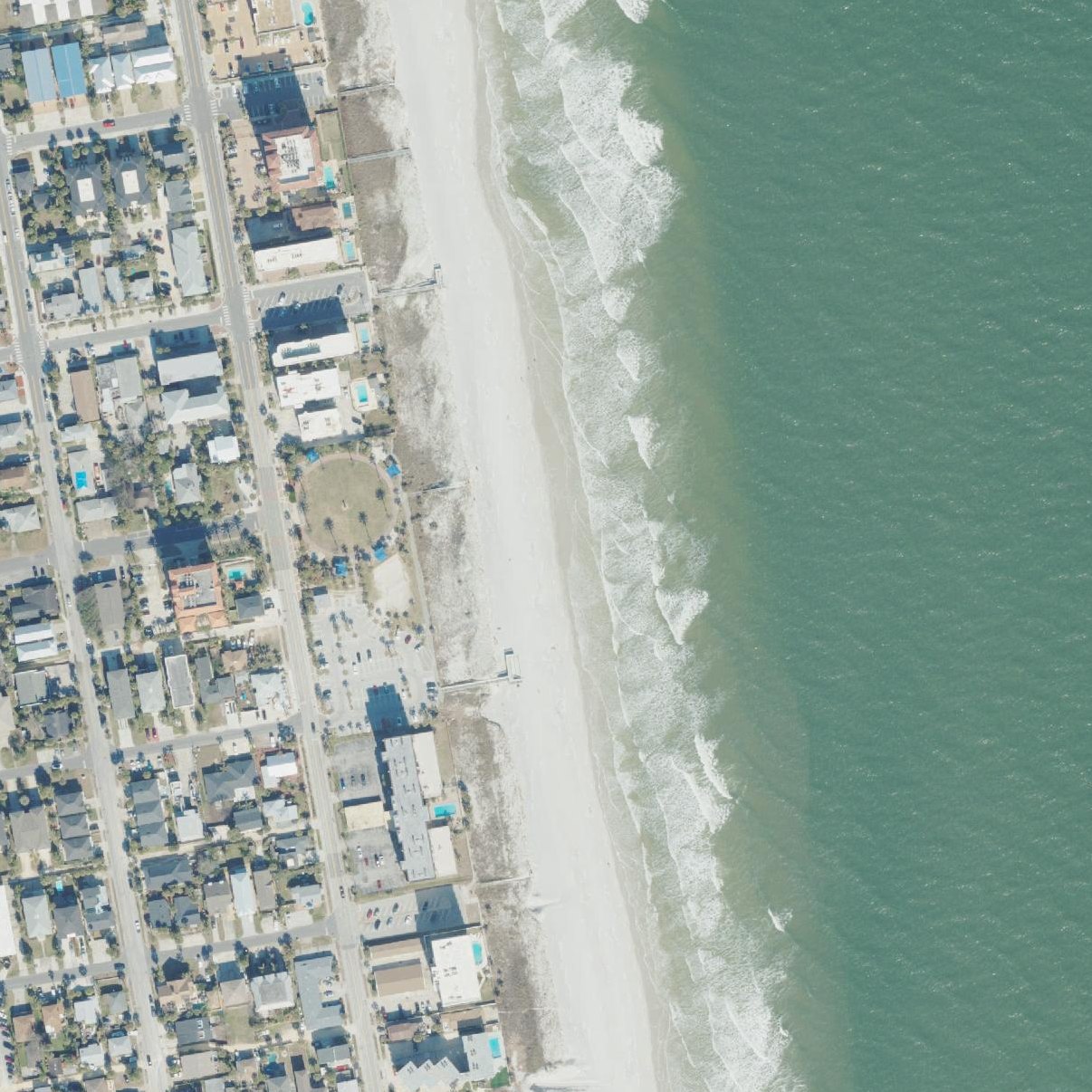Aerial map of Jacksonville Beach