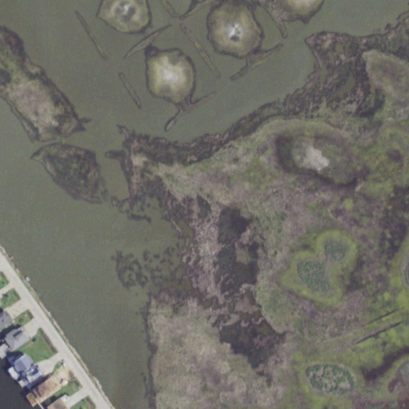 Aerial map of Jamaica Beach
