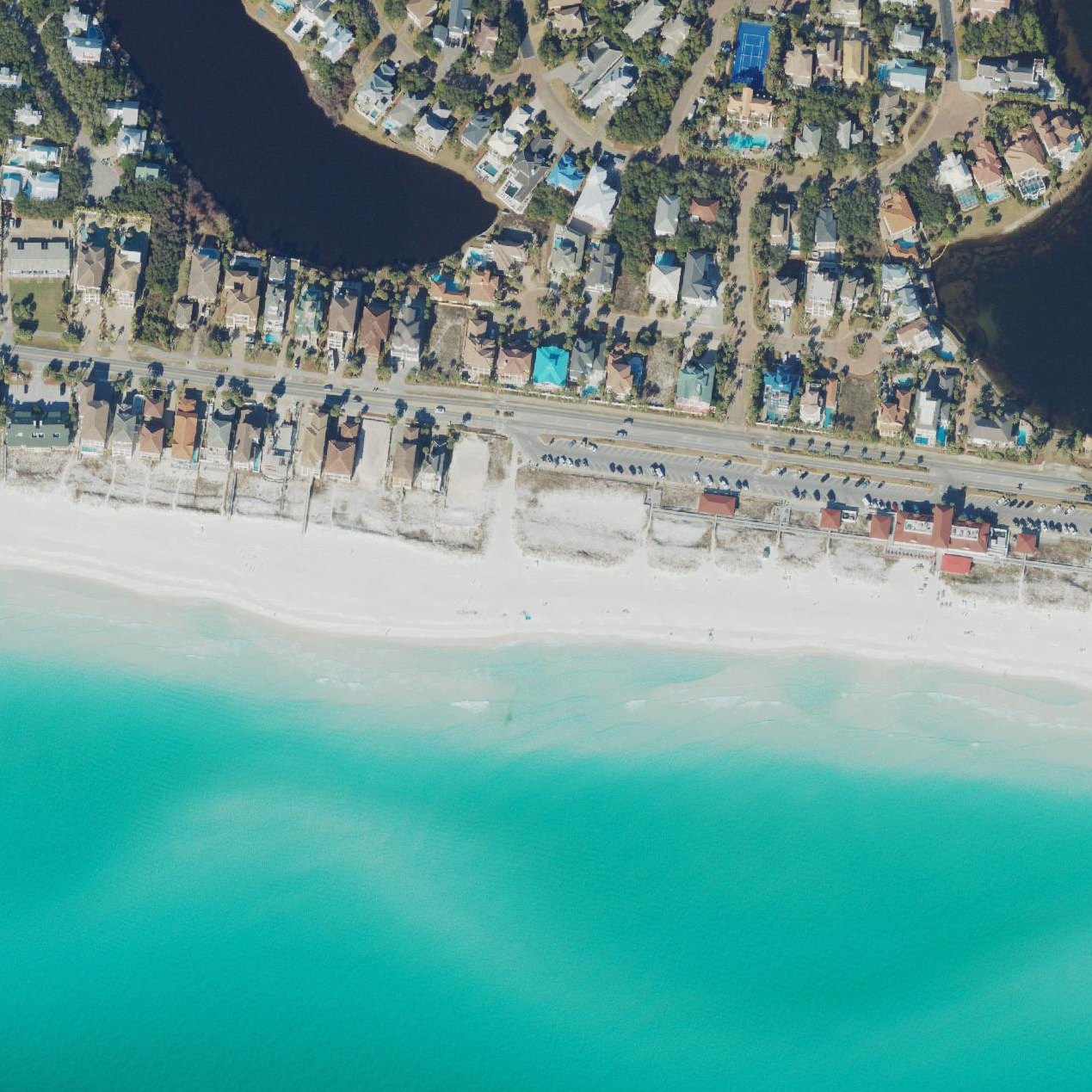 Aerial map of James Lee Beach