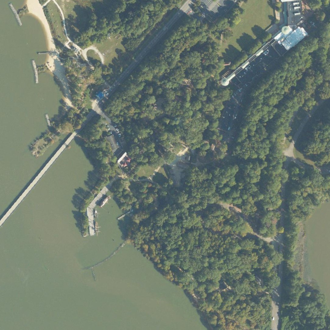 Aerial map of Jamestown Beach