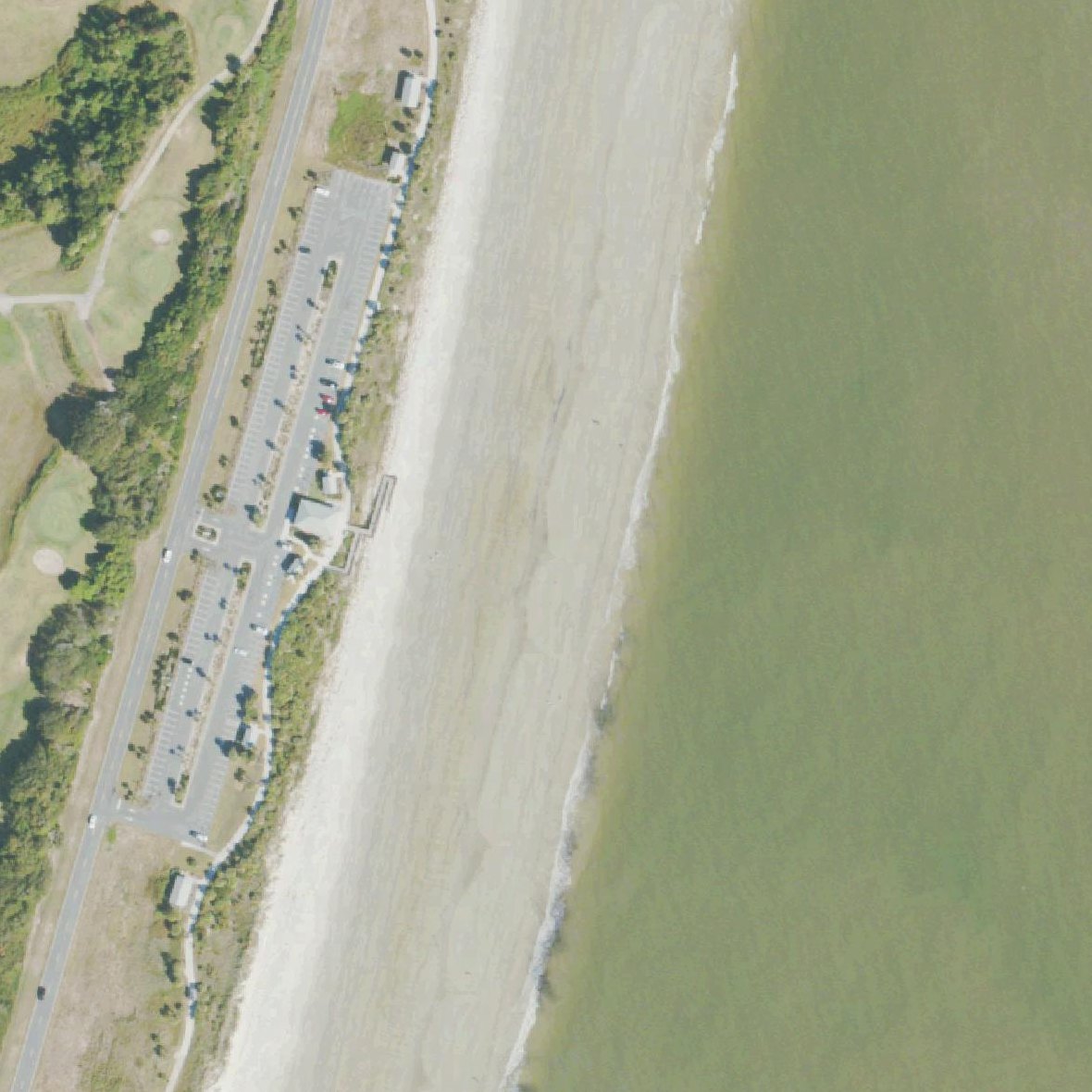 Aerial map of Jekyll Island Oceanview Beach Park