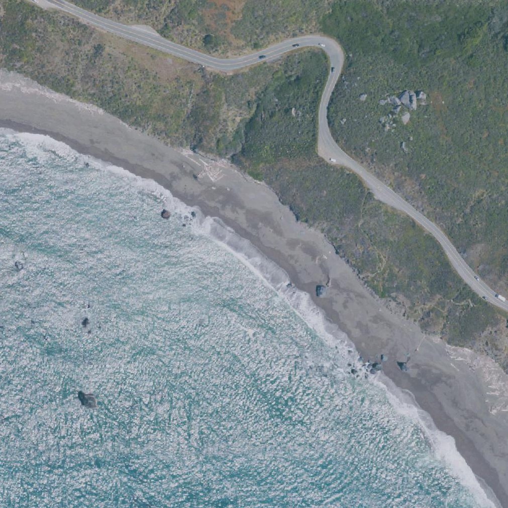 Aerial map of Jenner Beach