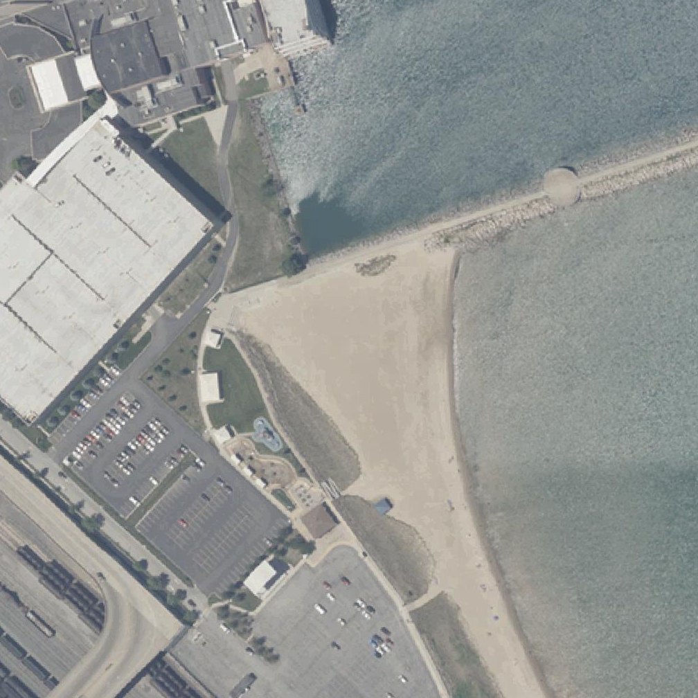 Aerial map of Jeorse Park Beach