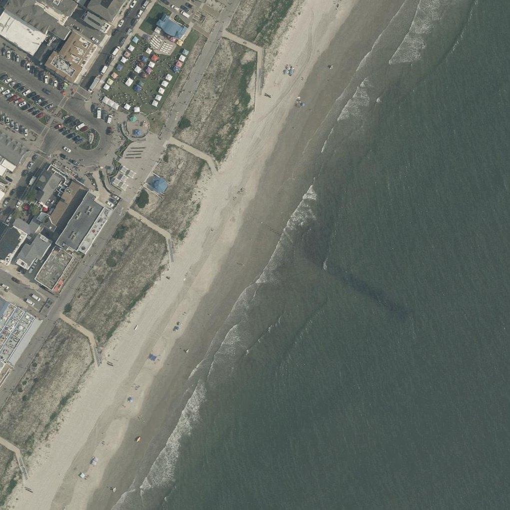 Aerial map of JFK Boulevard Beach