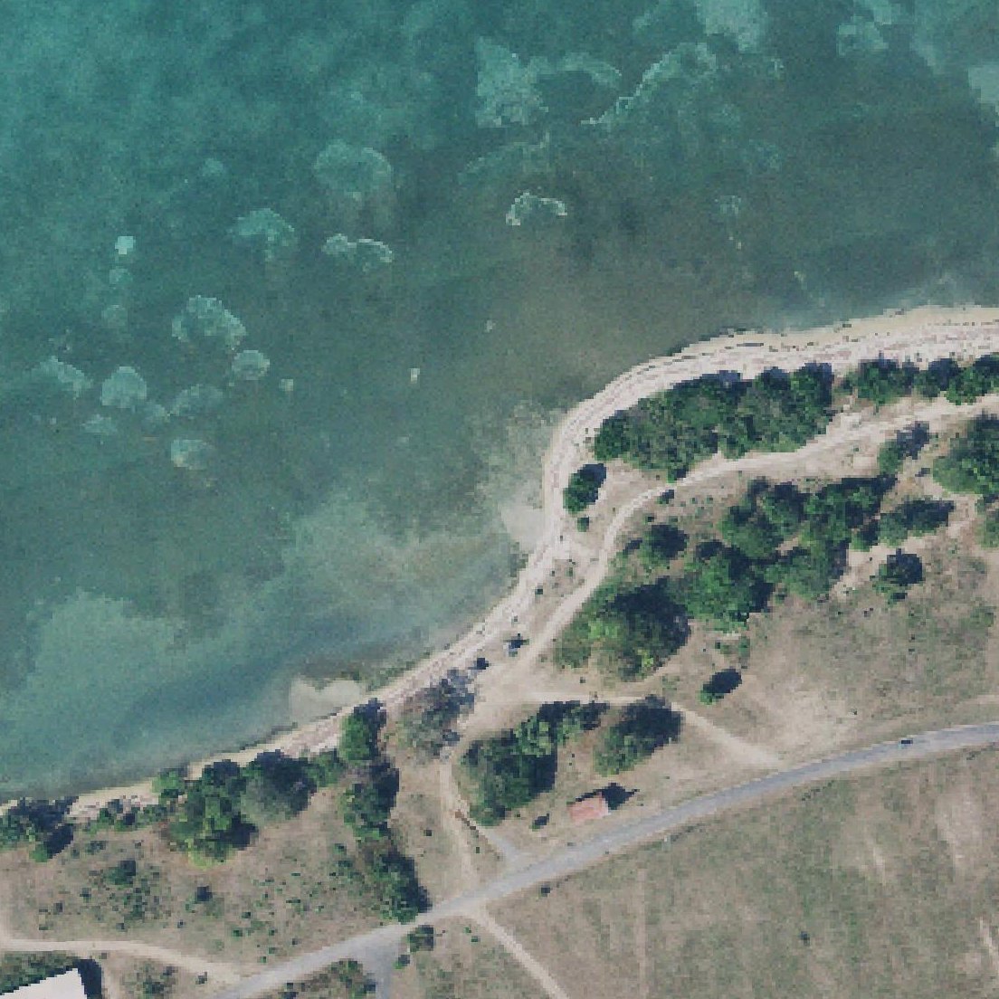 Aerial map of Joel’s Beach