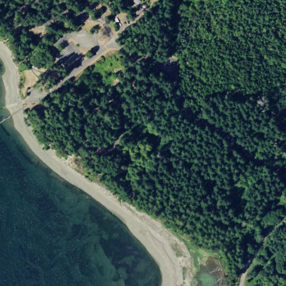 Aerial map of Joemma Beach State Park