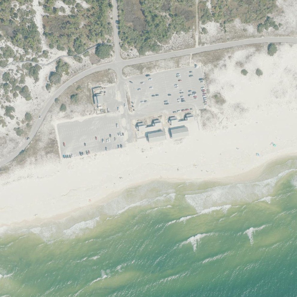 Aerial map of Johnson Beach National Seashore