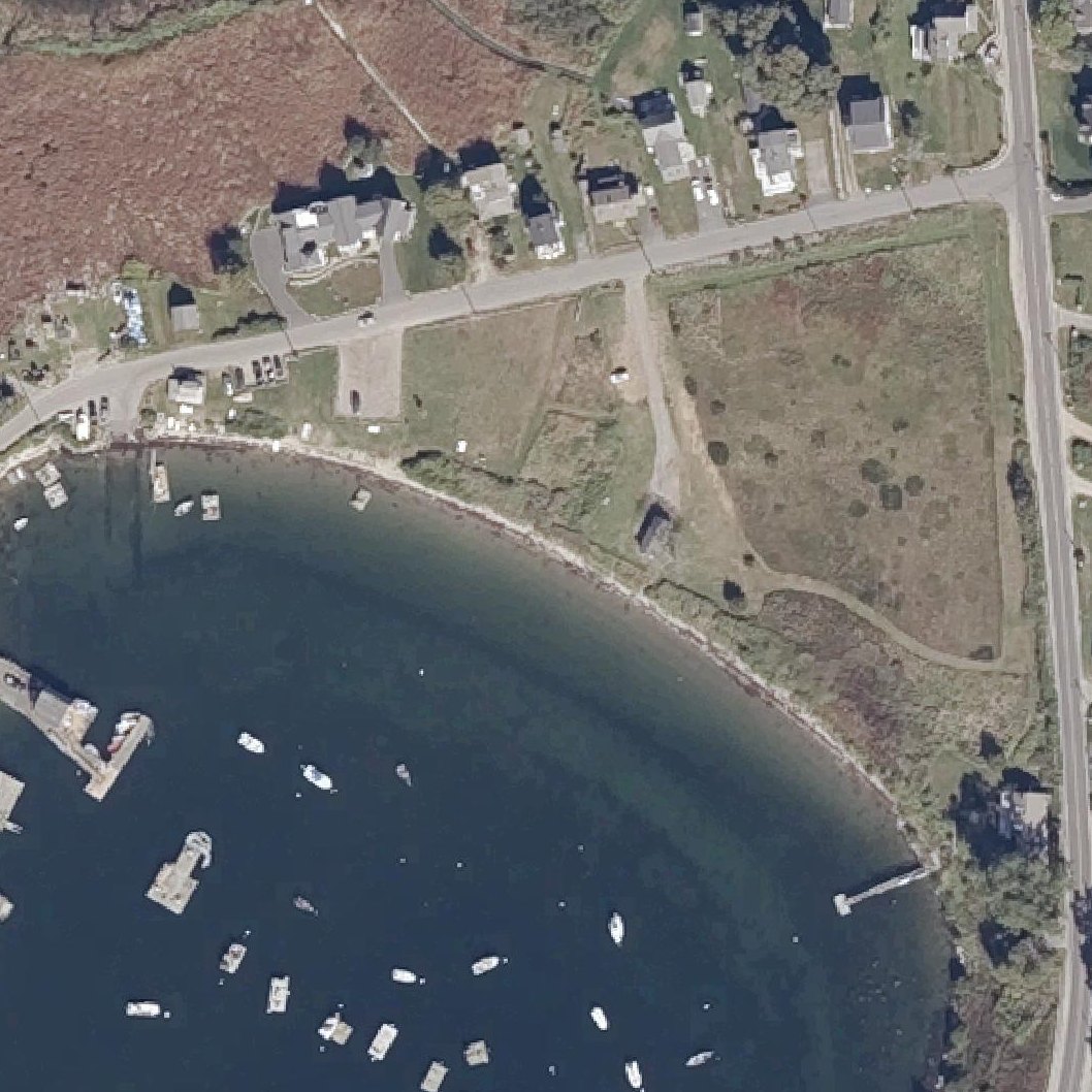 Aerial map of Johnson Field Preserve at Mackerel Cove