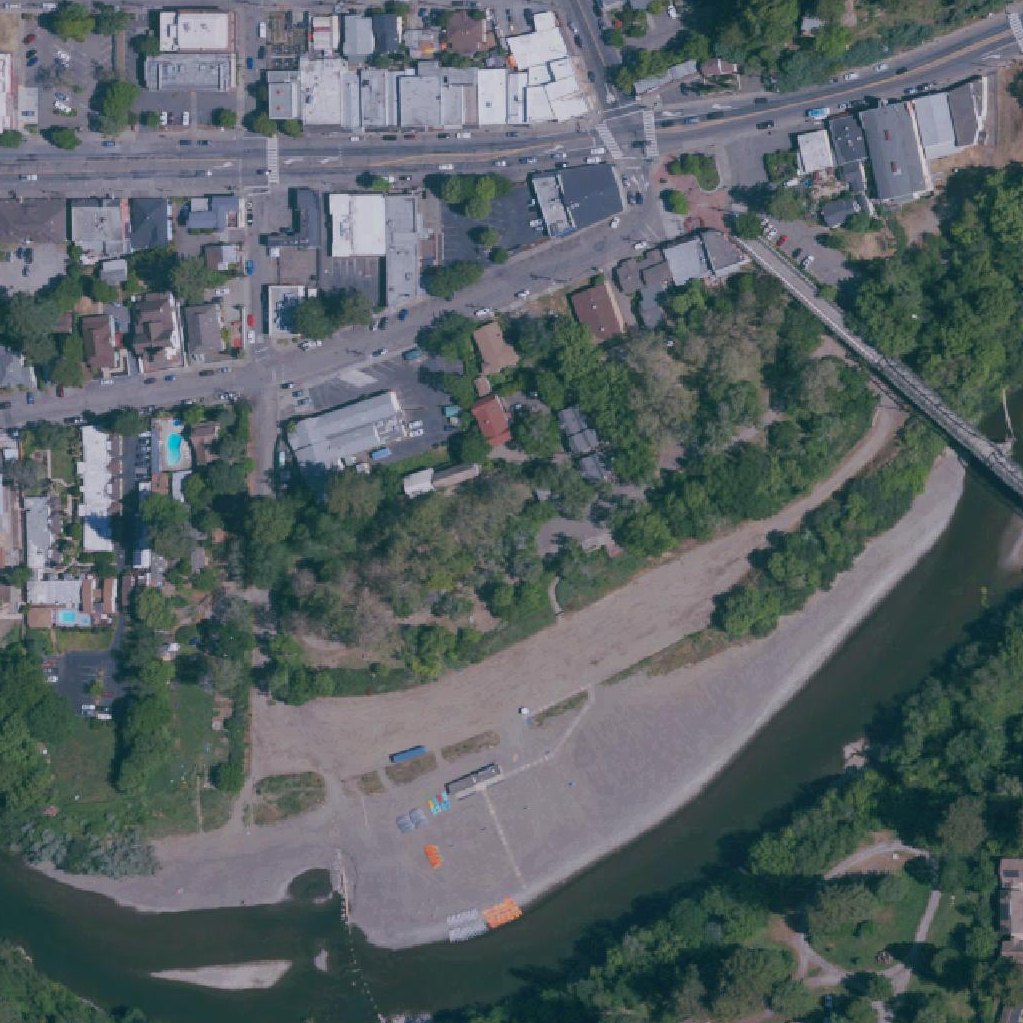 Aerial map of Johnson's Beach