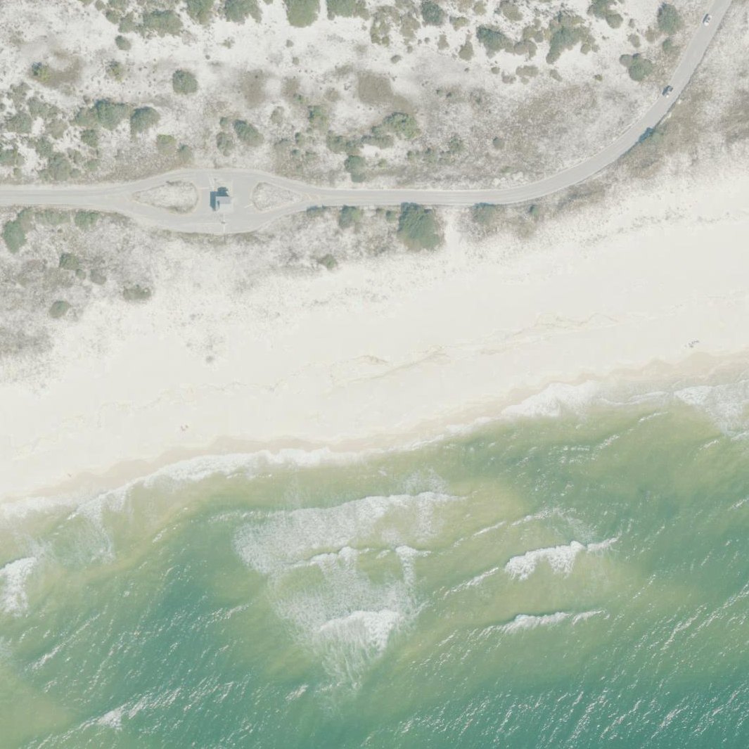 Aerial map of Johnson's Beach, Gulf Islands National Seashore
