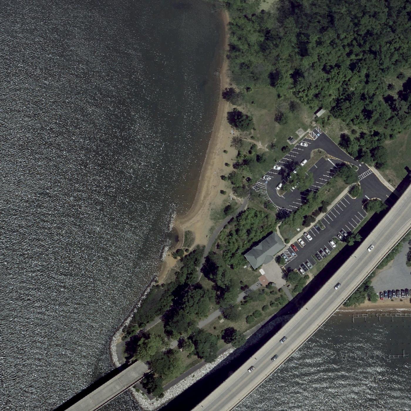 Aerial map of Jonas Green Park Beach