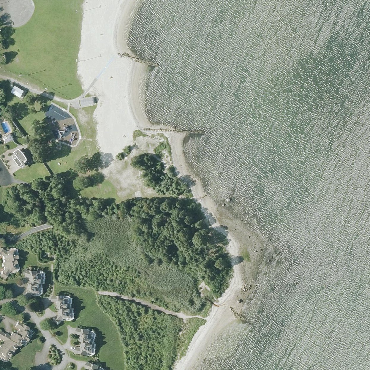 Aerial map of Jones Park & Beach
