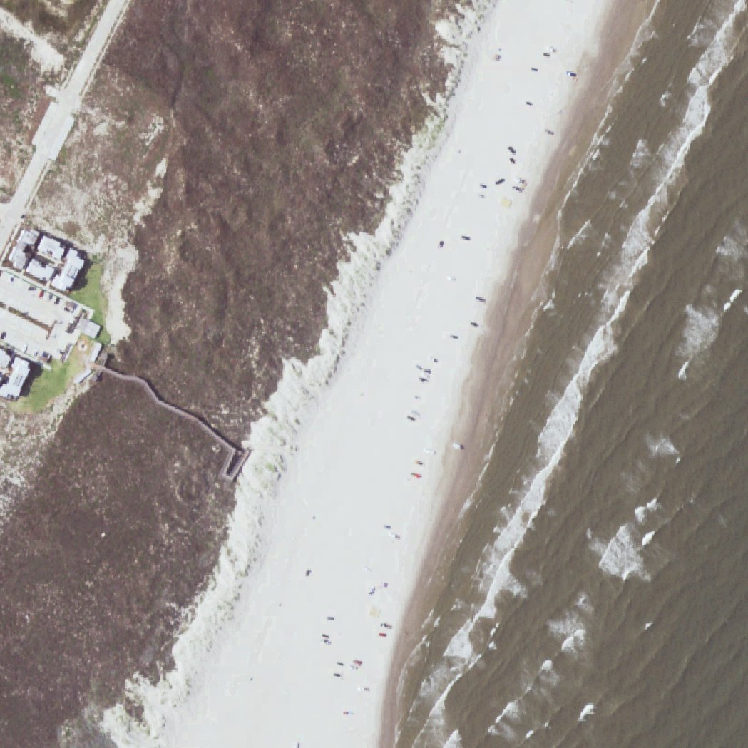 Aerial map of JP Luby Beach