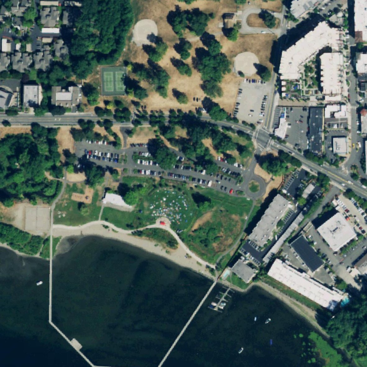 Aerial map of Juanita Beach Park