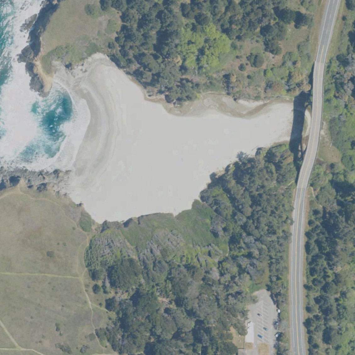 Aerial map of Jug Handle Beach