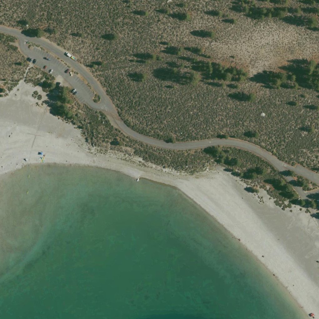 Aerial map of June Lake Beach