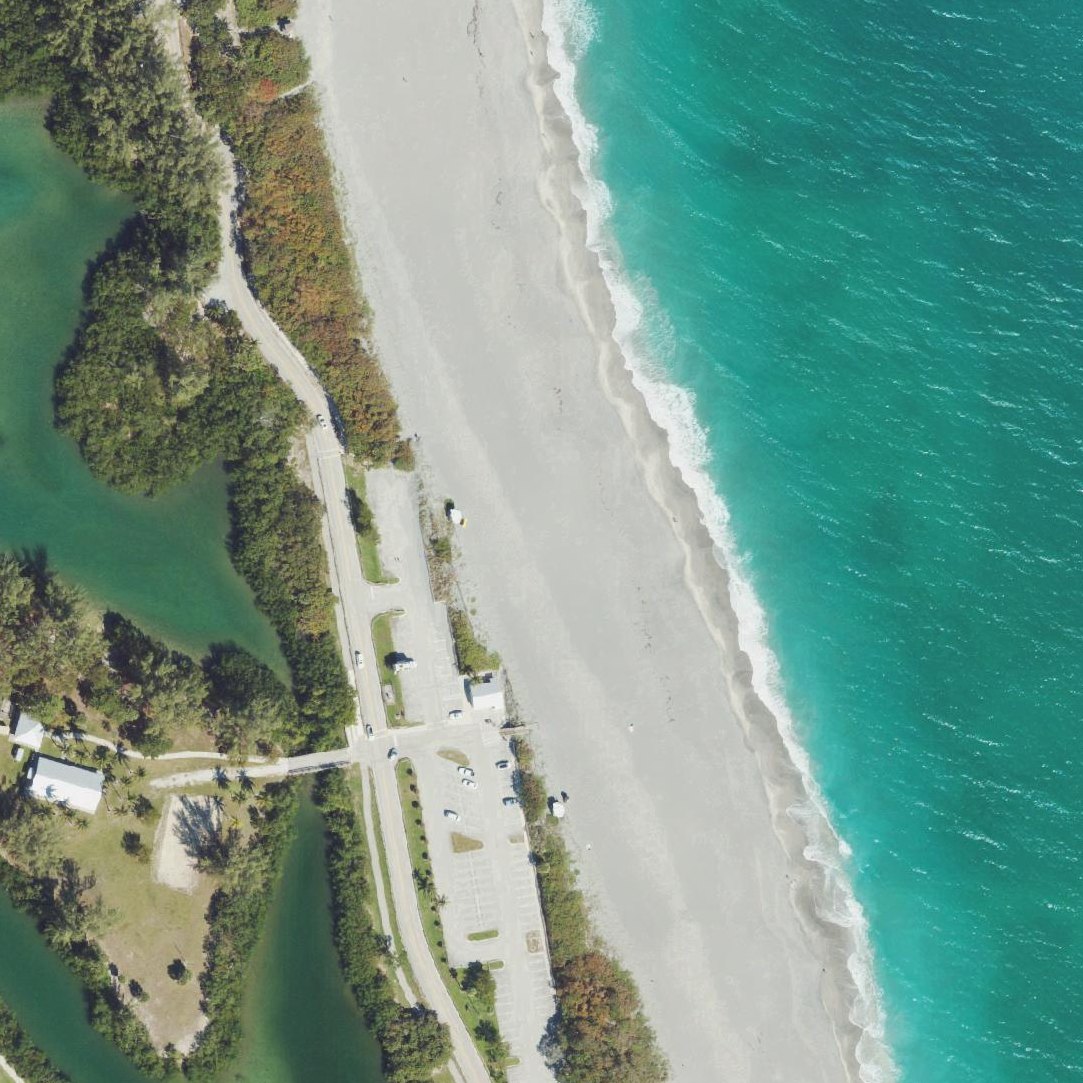 Aerial map of Jupiter Beach Park