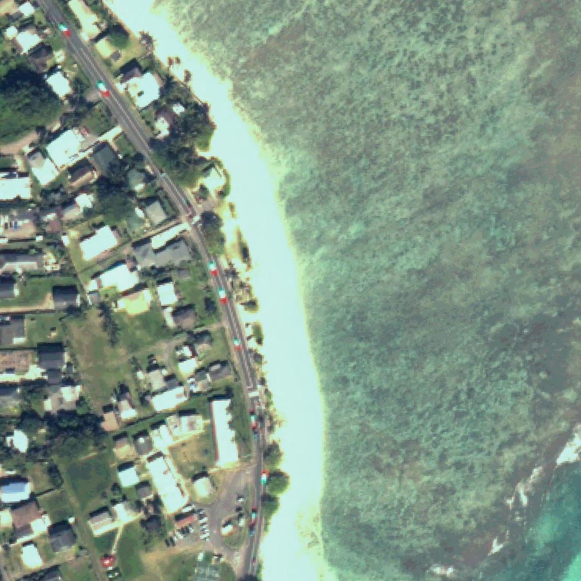 Aerial map of Kaaawa Beach