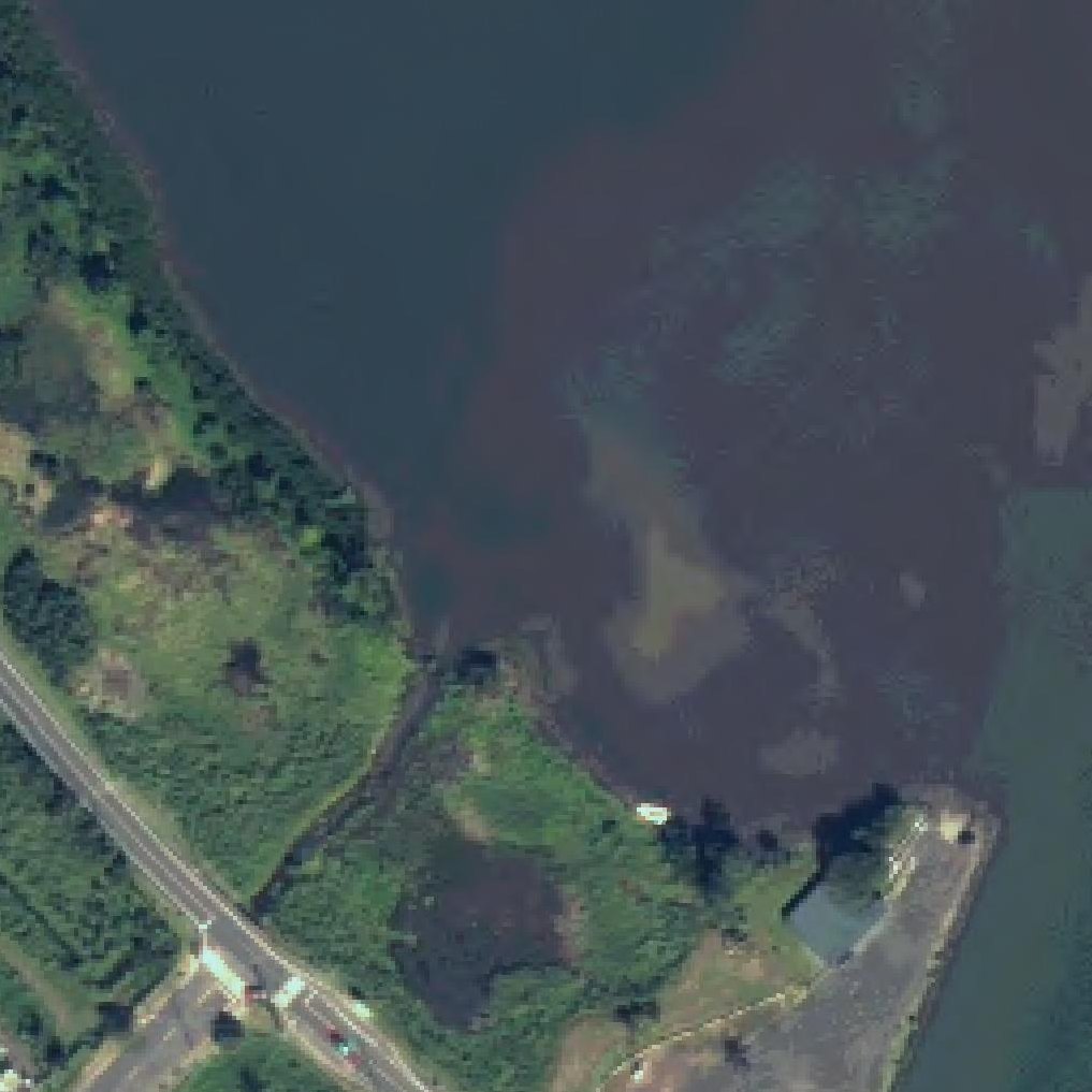 Aerial map of Kahaluu Beach