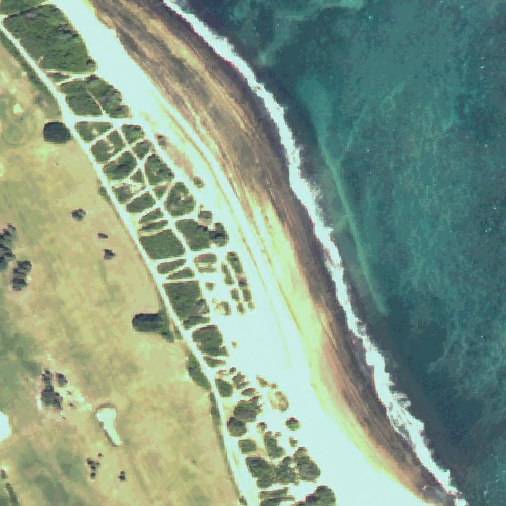 Aerial map of Kahuku Beach