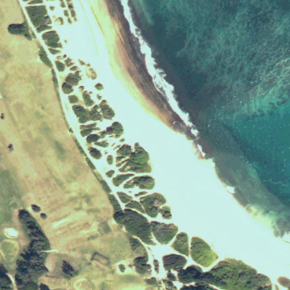 Aerial map of Kahuku Golf Course Beach