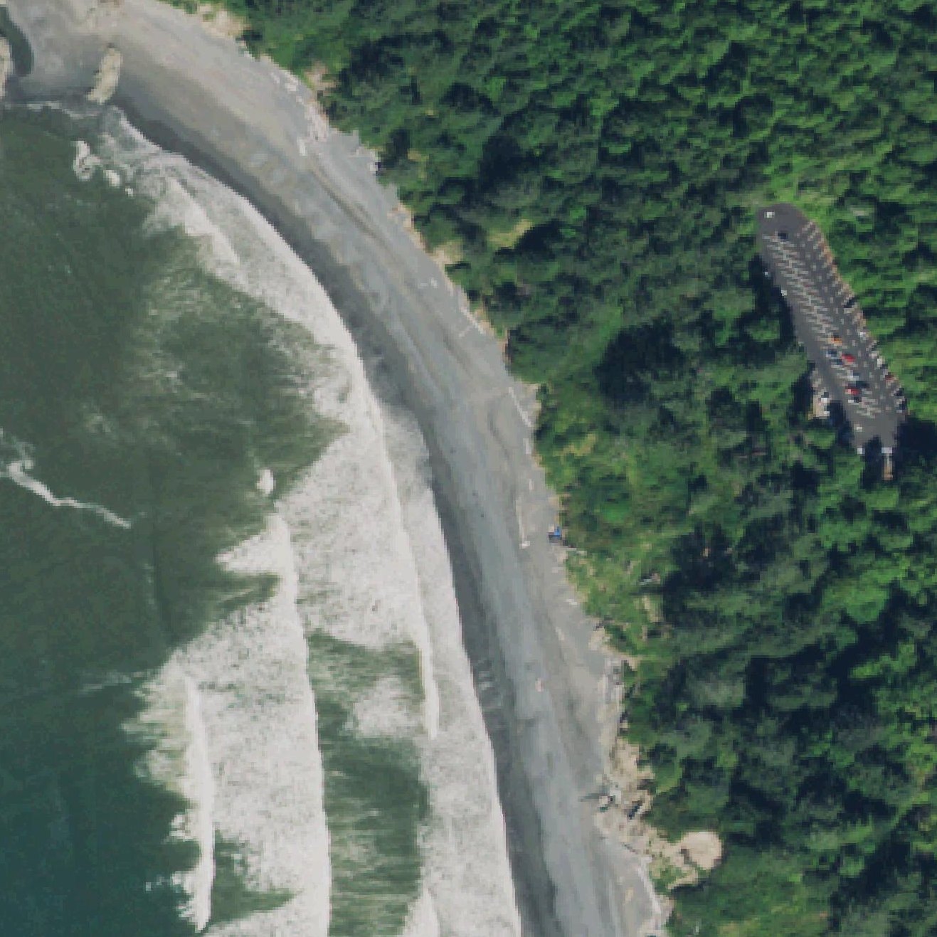 Aerial map of Kalaloch Beach