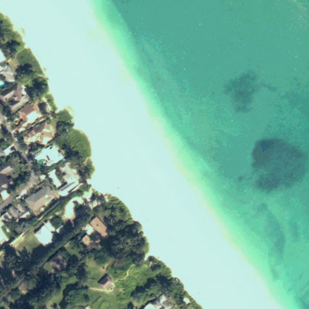 Aerial map of Kalama Beach