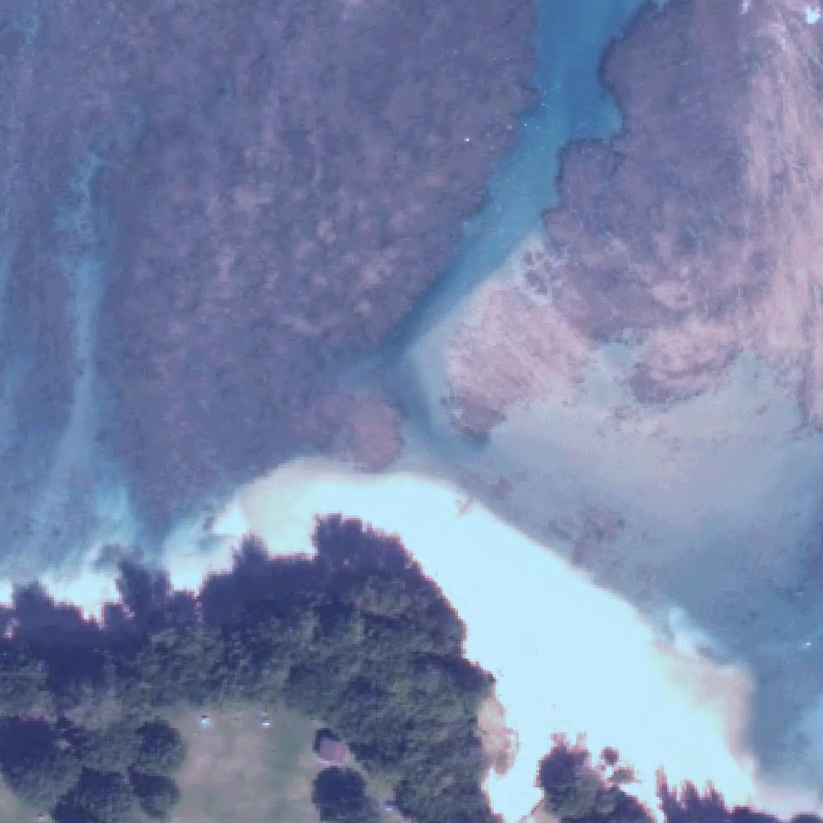 Aerial map of Kalihikai Beach