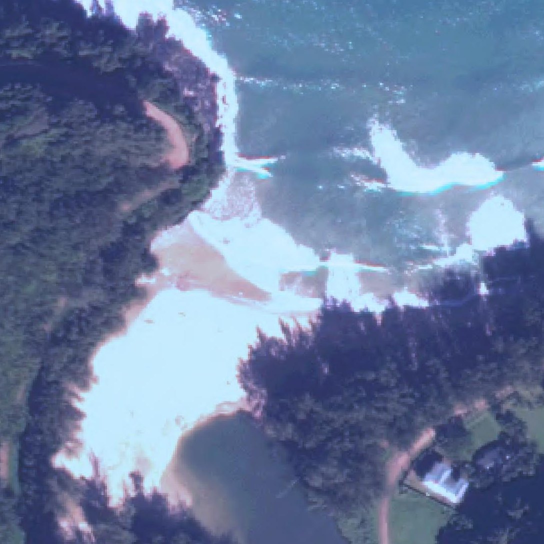 Aerial map of Kalihiwai Beach