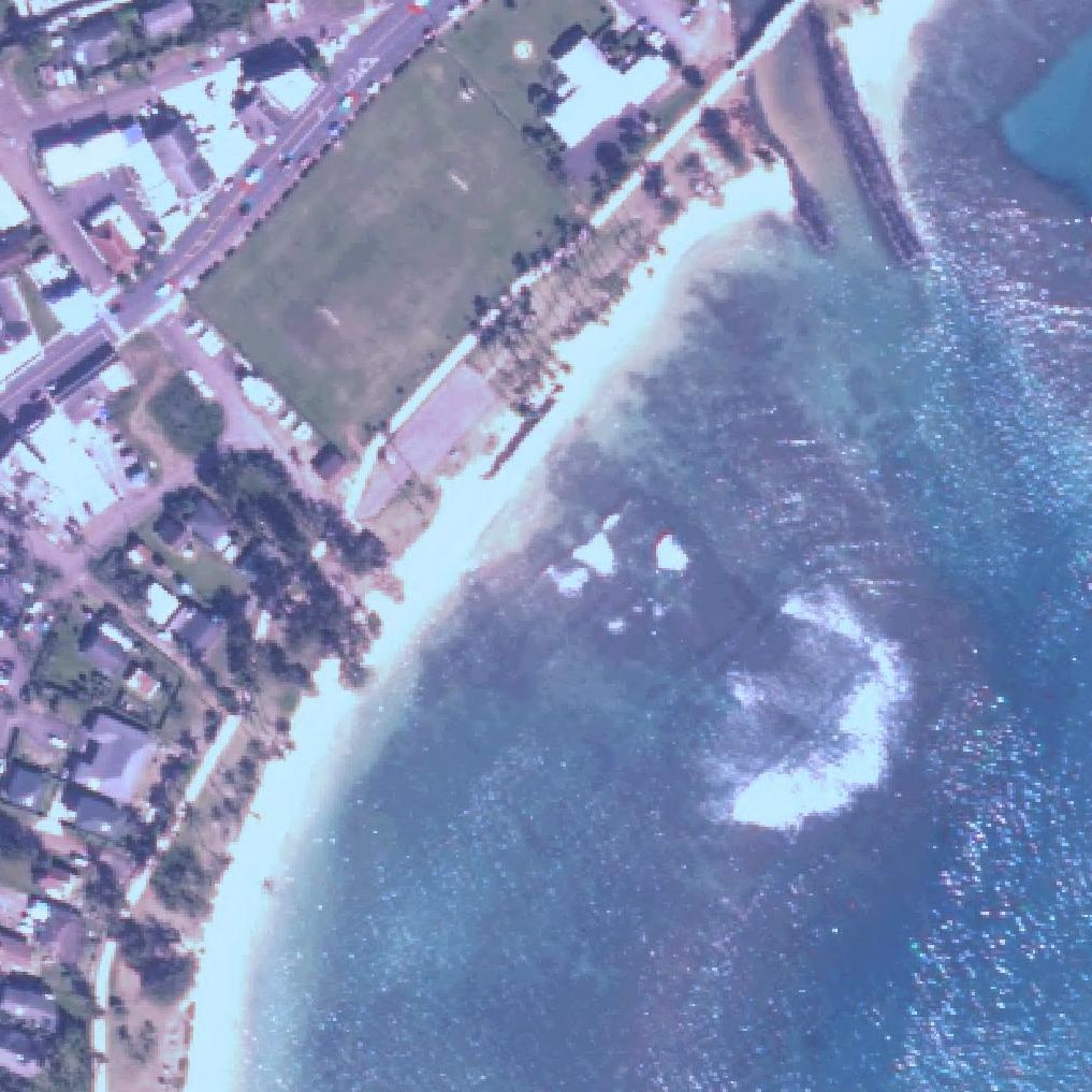 Aerial map of Kapaa Beach