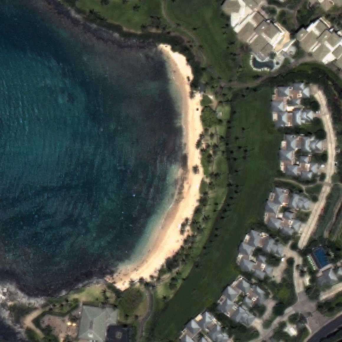Aerial map of Kapalua Bay Beach