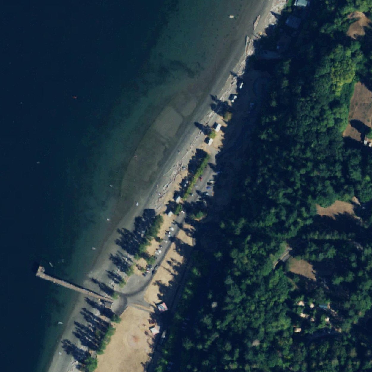 Aerial map of Kayak Point Beach