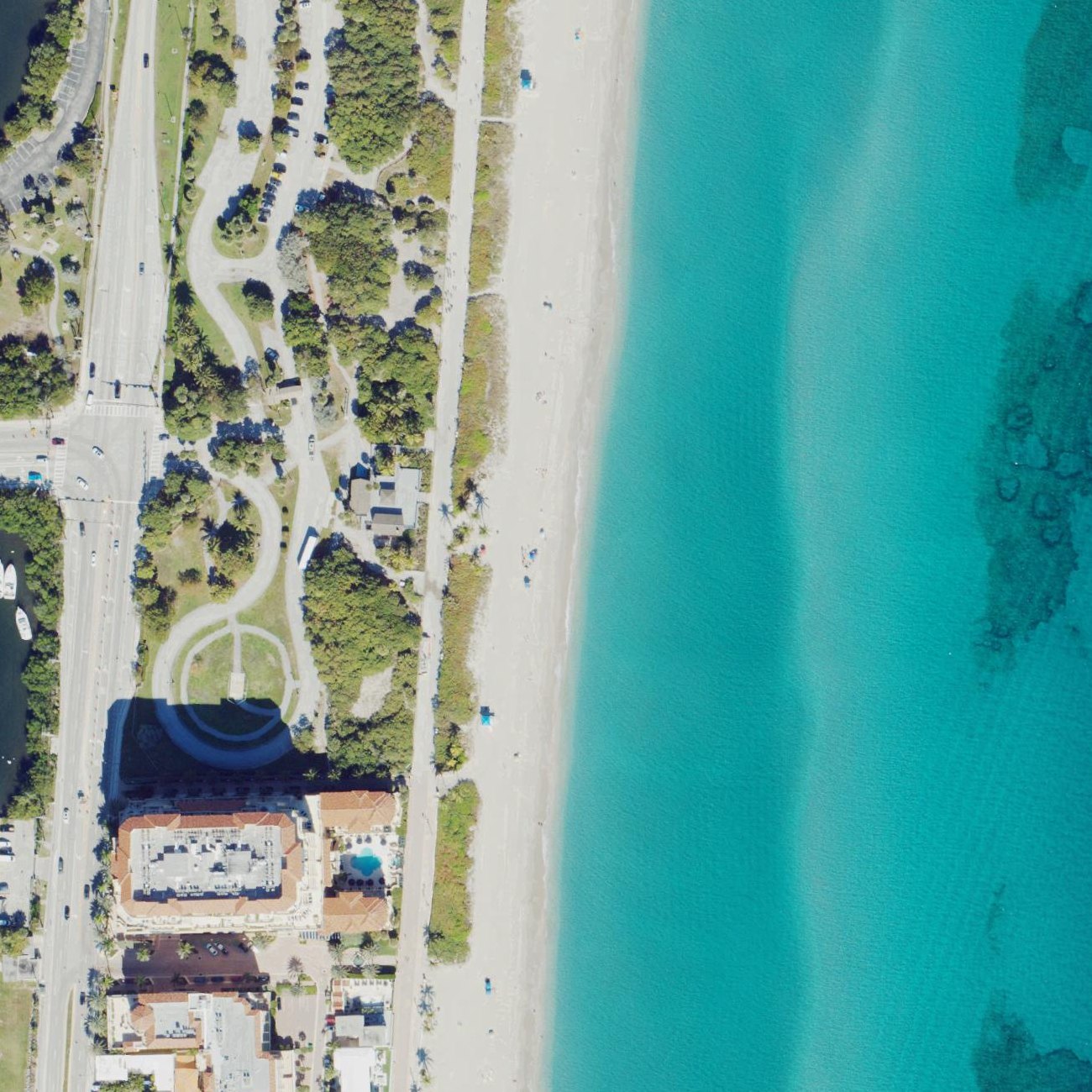 Aerial map of Keating Beach