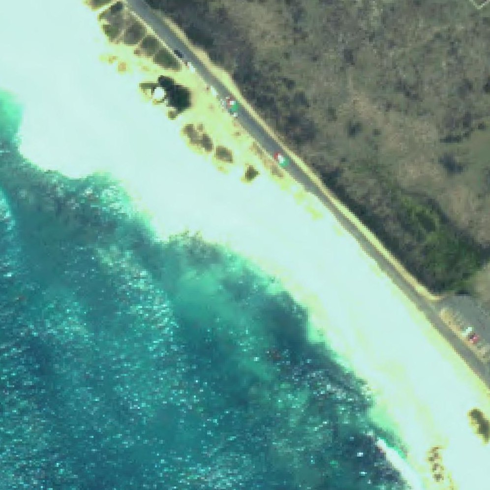 Aerial map of Keawaula Beach