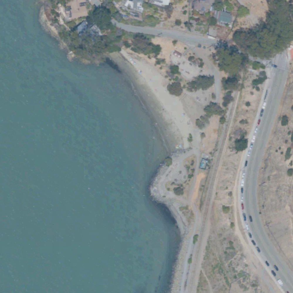 Aerial map of Keller Beach Park