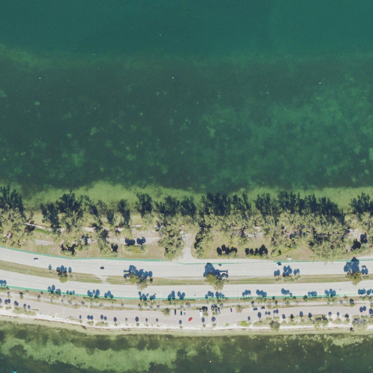 Aerial map of Key Biscayne Bridge Beach