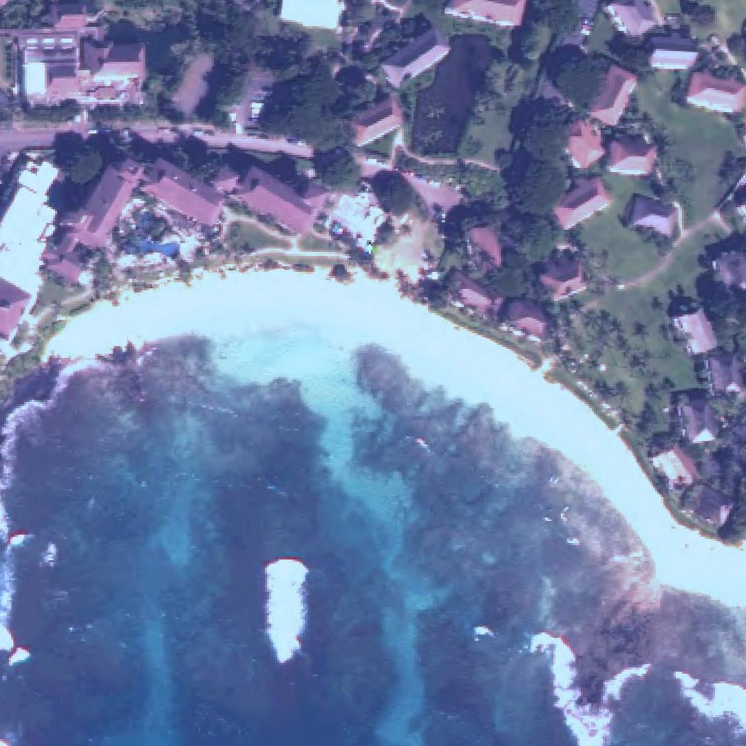 Aerial map of Kiahuna Beach
