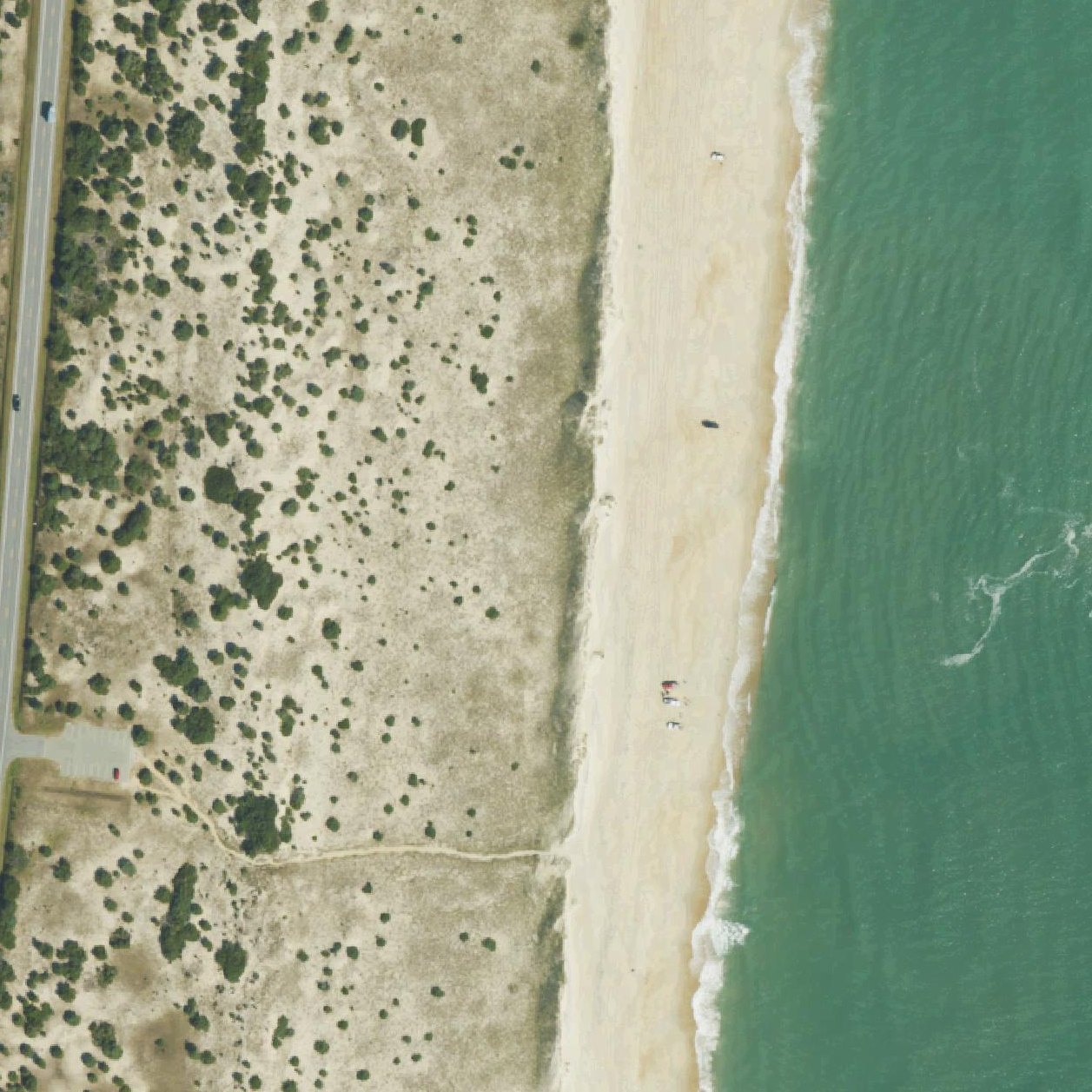 Aerial map of Kinnakeet Beach Access