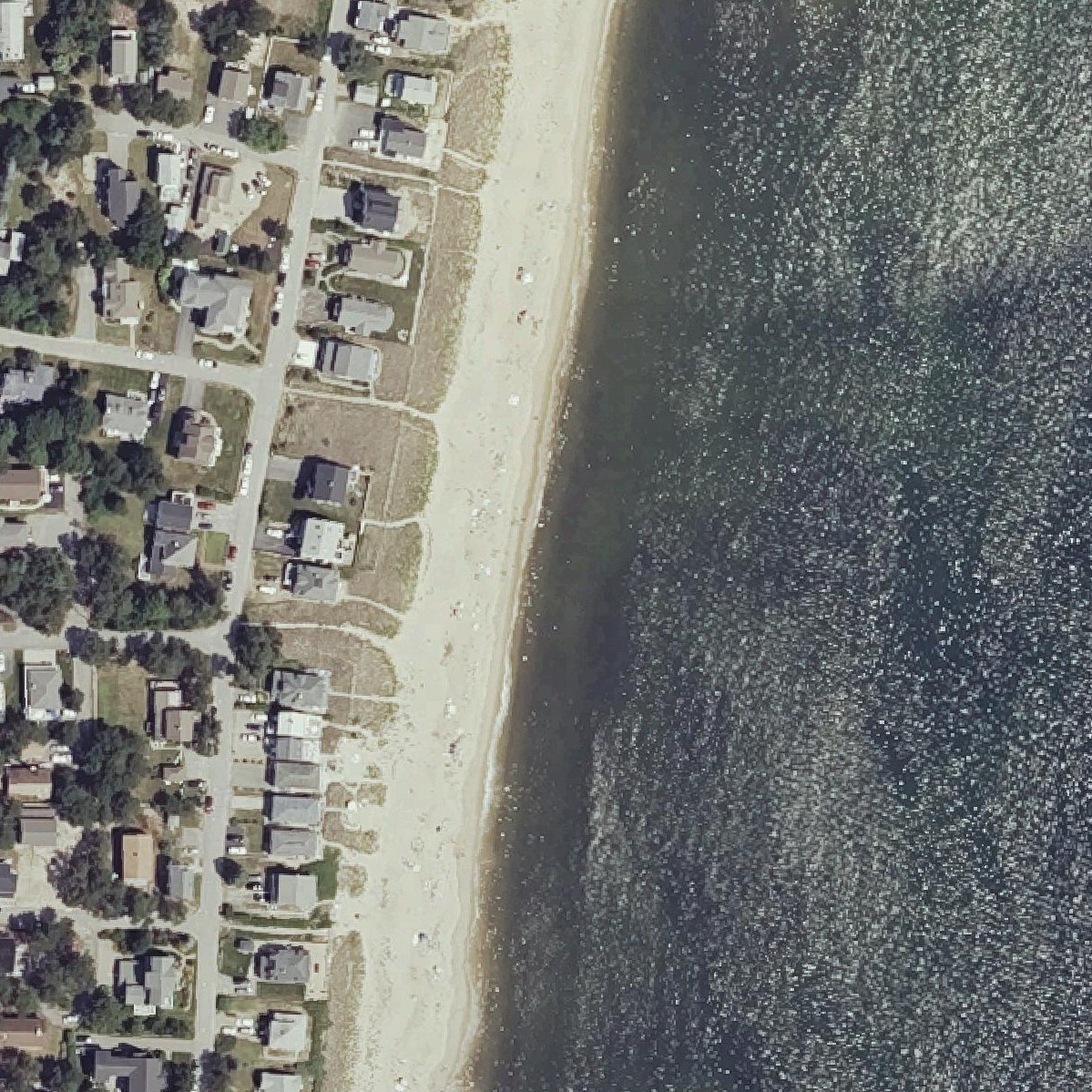 Aerial map of Kinney Shores Beach